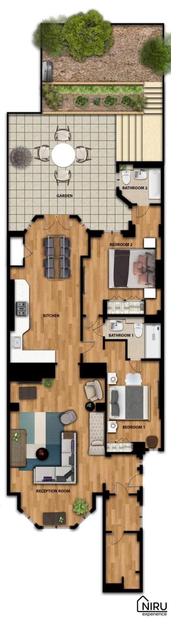 Niru Experience Luxury Boutique Garden 2bd 2ba * Londra